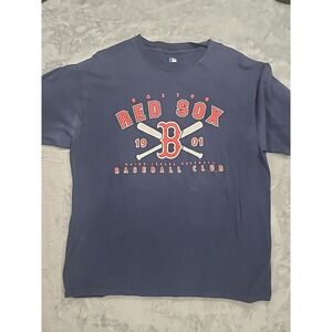 Boston Red Sox Shirt Mens XL Blue 1901 History Championships‎  MLB Baseball Club